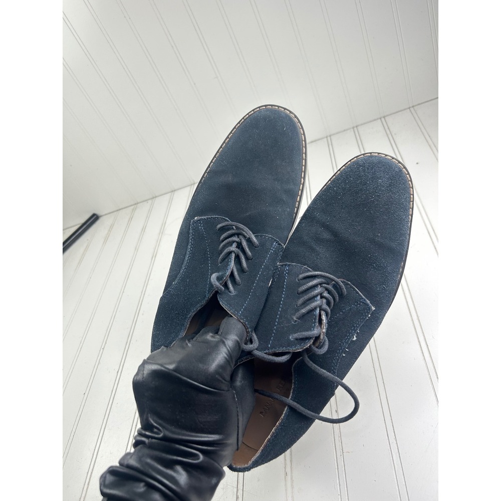 Banana Republic Vintage Blue Suede Derby Dress Shoes Men's Size 8 - Picture 10 of 12